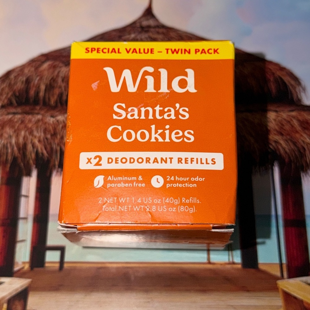 Wild Santa's Cookies Deodorant Refills Twin Pack Aluminum Free 2.8oz